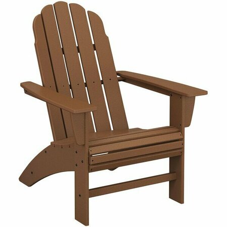 POLYWOOD AD600TE Vineyard Teak Curveback Adirondack Chair 633AD600TE